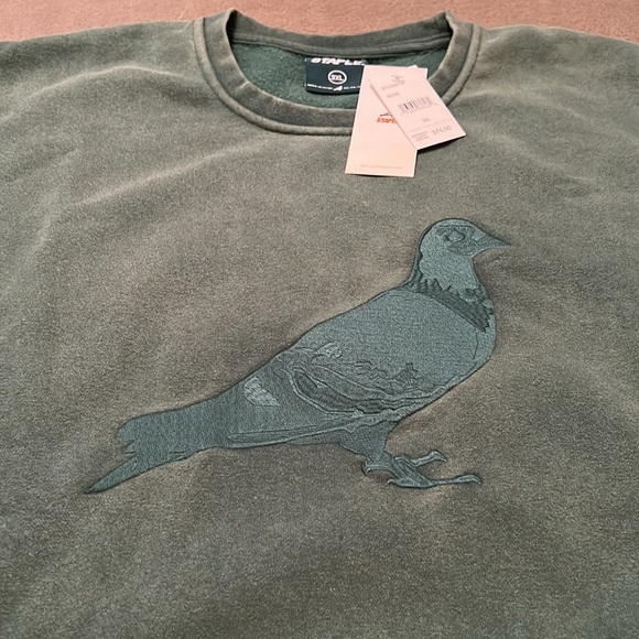 New mens 3XL STAPLE PIGEON faded heavyweight crewneck. - Picture 3 of 3
